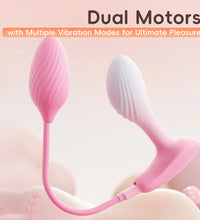 Venusfun App Controlled Egg Vibrators Dual Motor G-spot and Anal Stimulator for Couples
