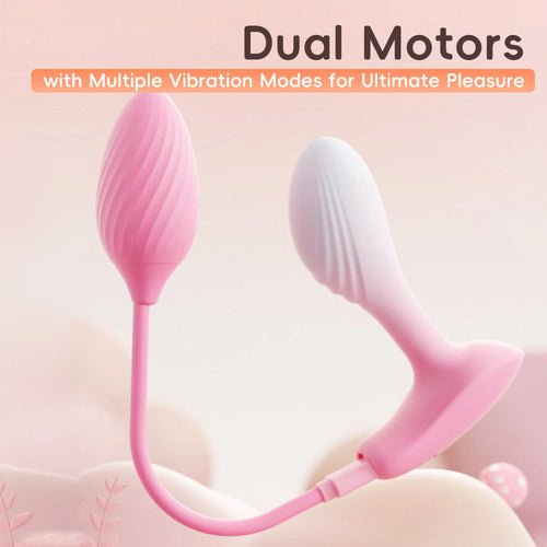 Venusfun App Controlled Egg Vibrators Dual Motor G-spot and Anal Stimulator for Couples