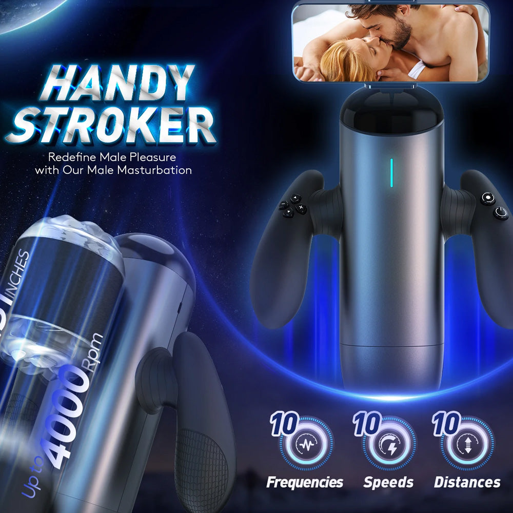 Foldable Handle Phone Stand Automatic Male Masturbator - Sex Toy For Men With Thrusting, Phone Stand, Foldable Handle, 12cm Stroke, 10 Modes Foldable Handle Phone Stand Automatic Male Masturbator - Sex Toy For Men With Thrusting, Phone Stand, Foldable Handle, 12cm Stroke, 10 Modes