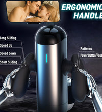 Automatic Thrusting Male Masturbator with Double Handle & Phone Holder