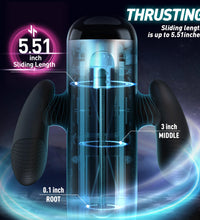 Automatic Thrusting Male Masturbator with Double Handle & Phone Holder