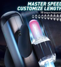 Automatic Thrusting Male Masturbator with Double Handle & Phone Holder