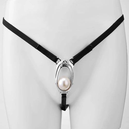 Venusfun BDSM Chastity Harness with G Spot Beads and Anal Plug Adjustable for Female Couples