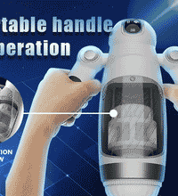 White Bella Bot Robot Telescopic Vibration Male Penis Auto Stroker