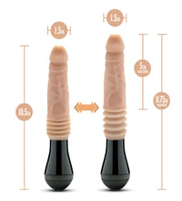 Blush Dr. Skin Silicone Knight Large 10.5 Inch Vibrating Gyrating and Thrusting Dildo