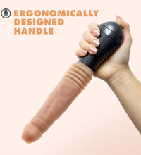 Blush Dr. Skin Silicone Knight Large 10.5 Inch Vibrating Gyrating and Thrusting Dildo