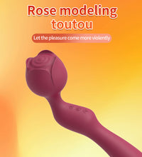 Double Ended G-spot Vibrator Rose Bud Clitoral Stimulator