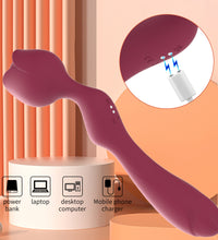 Double Ended G-spot Vibrator Rose Bud Clitoral Stimulator