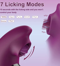 Double Ended Rotating G-Spot Tongue Licking Vibrator