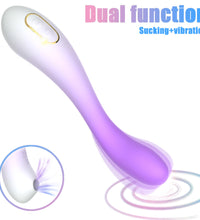 Double Head Vibrating G-spot & Sucking Clitoral Stimulator