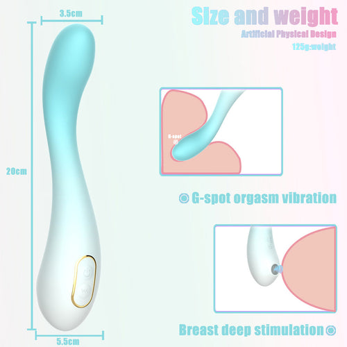 Double Head Vibrating G-spot & Sucking Clitoral Stimulator