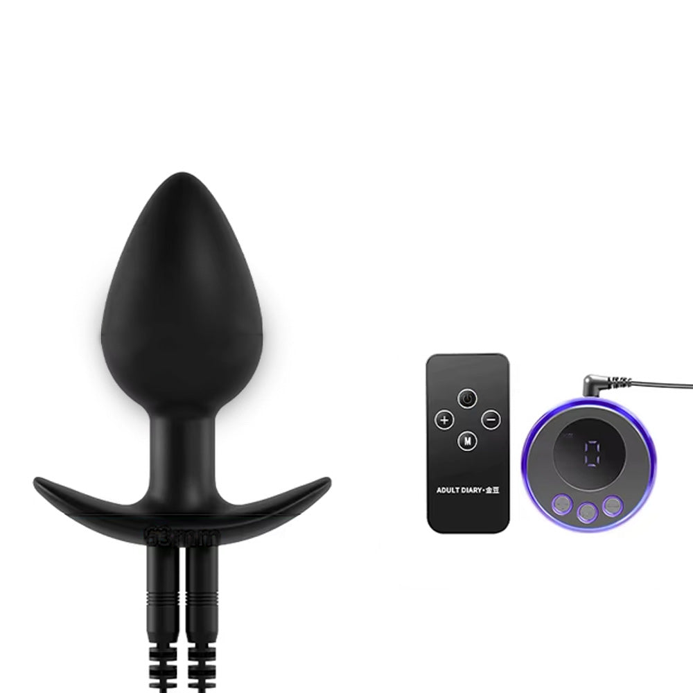 Electric Shock Butt Plug Anal Beaded Prostate Massager with Remote Con VenusFun-UK Electric Shock Butt Plug Anal Beaded Prostate Massager with Remote Con VenusFun-UK
