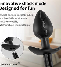 Electric Shock Butt Plug Anal Beaded Prostate Massager with Remote Control