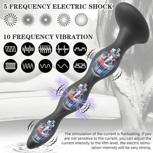 Venusfun Electric Shock Butt Plug Anal Plug Anal Bead Vibrator
