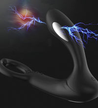 Electric Shock Prostate Massager Vibrating Cock Ring with Remote