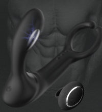 Electric Shock Prostate Massager Vibrating Cock Ring with Remote