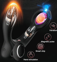 Electric Shock Prostate Massager Vibrating Cock Ring with Remote