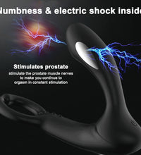 Electric Shock Prostate Massager Vibrating Cock Ring with Remote