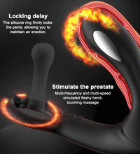 Electric Shock Prostate Massager Vibrating Cock Ring with Remote