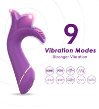 Double Ended G-spot & Clit Vibrator Vibrating Anal Toy