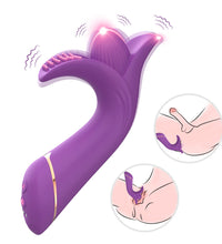 Double Ended G-spot & Clit Vibrator Vibrating Anal Toy