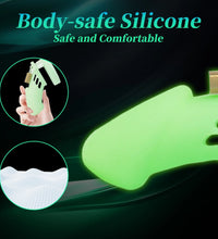 Venusfun Glow Silicone Chastity Cage with Penis Rings and Adjustable Lock
