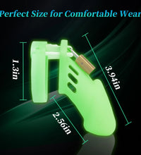 Venusfun Glow Silicone Chastity Cage with Penis Rings and Adjustable Lock