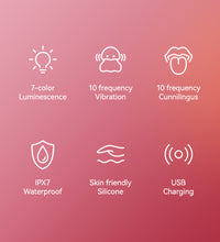 Jellyfish 360° Tongue Licking Clit Vibrator with LED Rainbow Colors