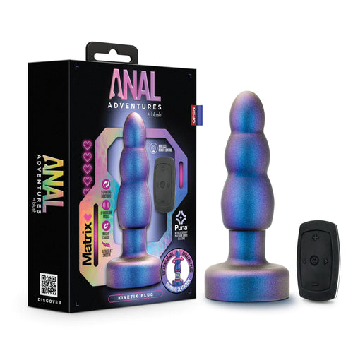 Blush Anal Adventures Matrix - Kinetik Butt Plug Vibrator Toy with Remote