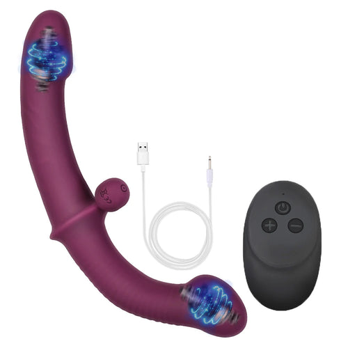 Venusfun Lesbian Dual-Ended Dildo Vibrator with Remote Control