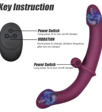 Lesbian Double Ended Dildo Vibrator with Remote