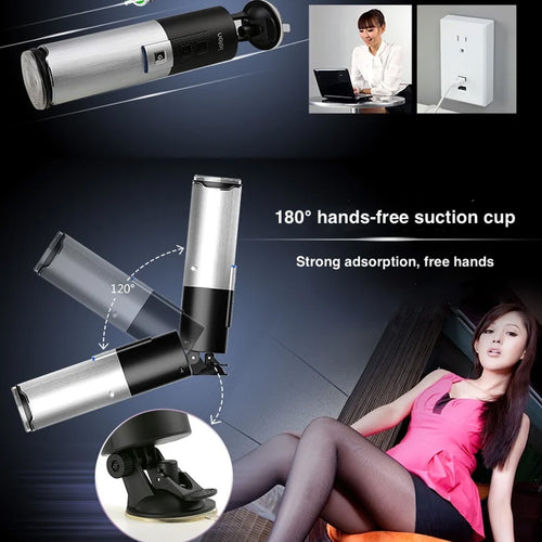 Leten X-9 Retractable Male Masturbator with Hands-Free Suction Cup