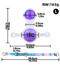 Venusfun BDSM Ball Gag with Liquid Silicone Glass Bead Adjustable Mouth Gag for Couples