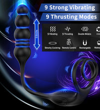 Prostate Massager Vibrating Cock Ring Anal Plug Prostate Vibrator