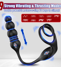 Prostate Massager Vibrating Cock Ring Anal Plug Prostate Vibrator