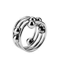 Cock Ring Metal Sliding With Beads Sex Toys Male Peni Rings