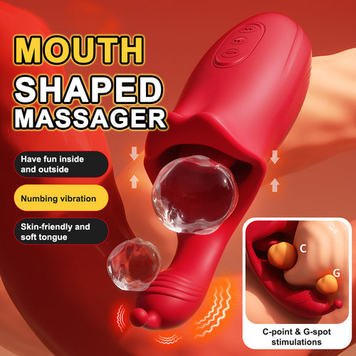 Mouth Kissing Tongue Toy Clitoral & G-spot Vibrator