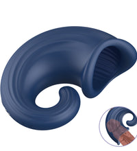 Penis Vibrator Ox Horn Shaped Glans Trainer Cock Sleeve
