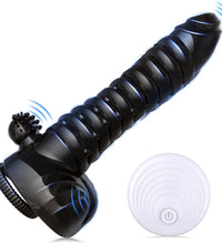 Vibrating Penis Sleeve Threaded Silicone with Remote Control