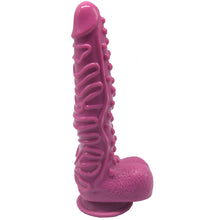 FAAK 10 Inch G-spot Dildo Wave Textured Penis with Suction Cup