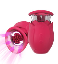 Rotating & Sucking Clit Nipple Stimulator Rose Vibrator