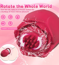 Rotating & Sucking Clit Nipple Stimulator Rose Vibrator