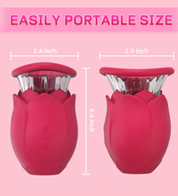 Rotating & Sucking Clit Nipple Stimulator Rose Vibrator