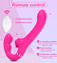 Strapless G-spot Vibrator Tongue Licking Clit Stimulator with Remote