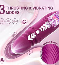 Rose Licking Sucker Vibrator with Thrusting Dildo G-spot Targeting