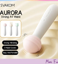 Svakom Aurora AV Wand Massager with 3 Head Covers