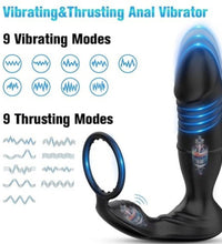 Thrusting Prostate Massager Butt Plug Vibrator With Cock Ring