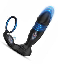 Thrusting Prostate Massager Butt Plug Vibrator With Cock Ring