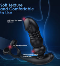 Thrusting & Vibrating Prostate Massager Cock Ring with Remote Control