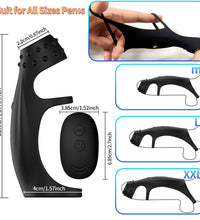 Vibrating Triple Cock Ring Couples Vibrator with Remote Control